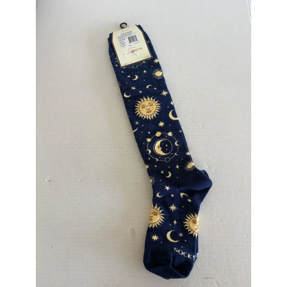 Socksmith Look to the Sky Galactic New celestial whimsigoth Knee High Socks